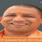 UPMSP Outcome Result 2023 Final date