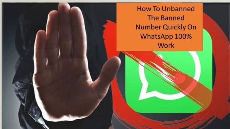 How To Unbanned The Banned Number Quickly On WhatsApp 100% Work