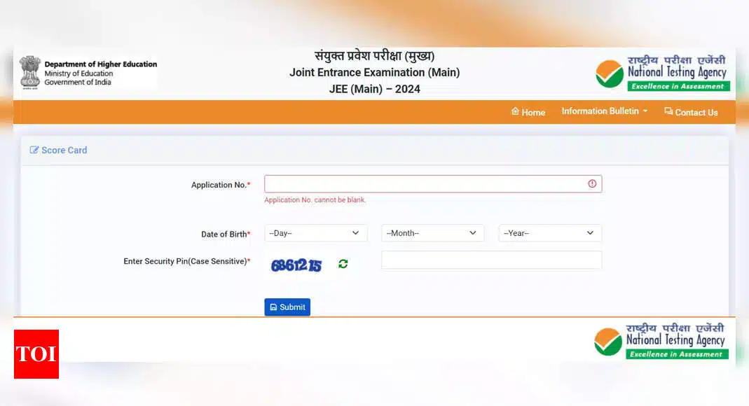 JEE Main 2024 January session 1 result OUT at jeemain.nta.ac.in; direct link here | - Times of India