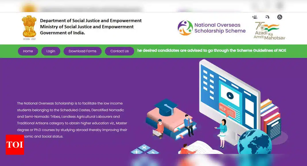 National Overseas Scholarship 2024: Eligibility, dates, selection process and more - Times of India