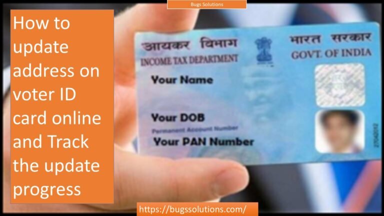 How to update address on voter ID card online and Track the update progress