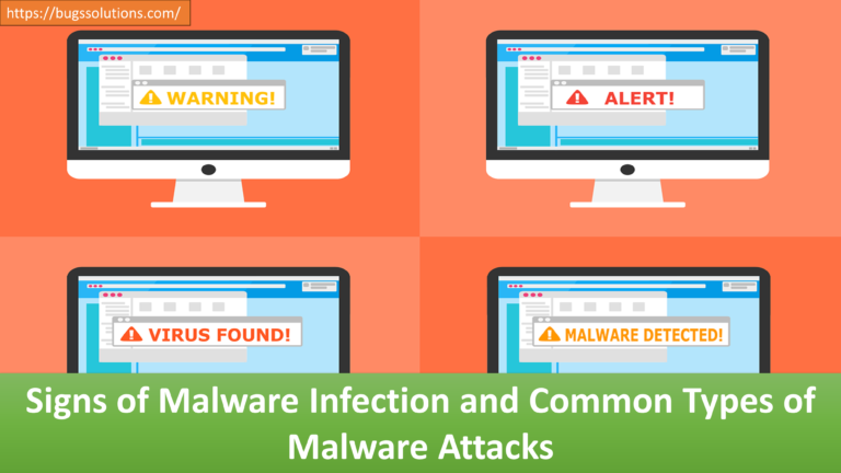 Signs of Malware Infection and Common Types of Malware Attacks